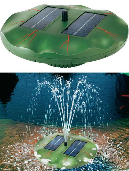 Plovoucí solární ostrůvek s vodotryskem Esotec