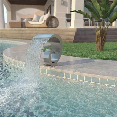 nerezová zahradní bazénová fontána